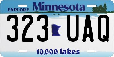 MN license plate 323UAQ