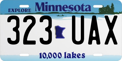 MN license plate 323UAX