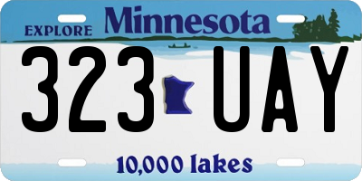 MN license plate 323UAY