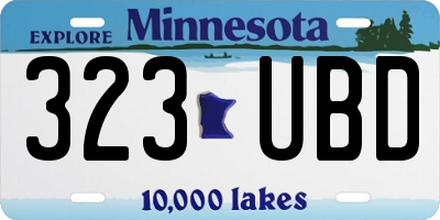 MN license plate 323UBD