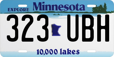 MN license plate 323UBH