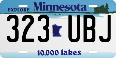 MN license plate 323UBJ