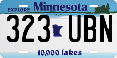 MN license plate 323UBN