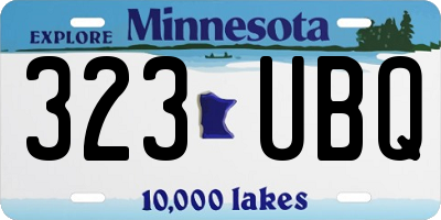 MN license plate 323UBQ