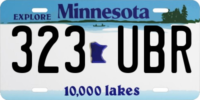 MN license plate 323UBR