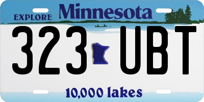 MN license plate 323UBT
