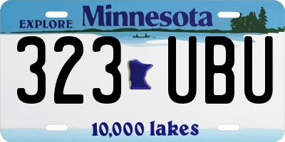 MN license plate 323UBU