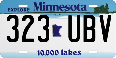 MN license plate 323UBV