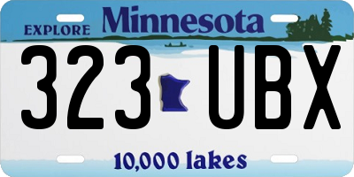 MN license plate 323UBX