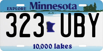 MN license plate 323UBY
