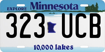 MN license plate 323UCB