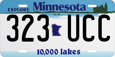 MN license plate 323UCC