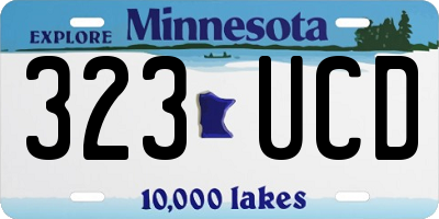 MN license plate 323UCD