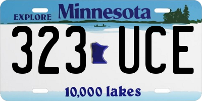 MN license plate 323UCE