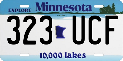 MN license plate 323UCF