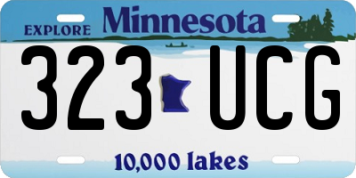 MN license plate 323UCG