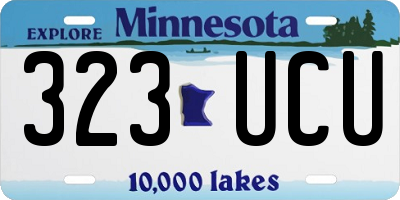 MN license plate 323UCU