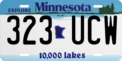 MN license plate 323UCW