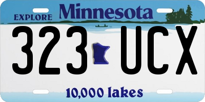 MN license plate 323UCX