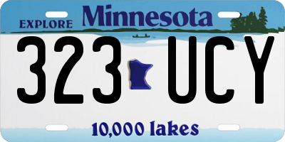 MN license plate 323UCY