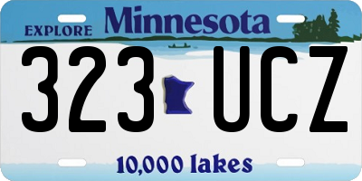 MN license plate 323UCZ