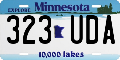 MN license plate 323UDA
