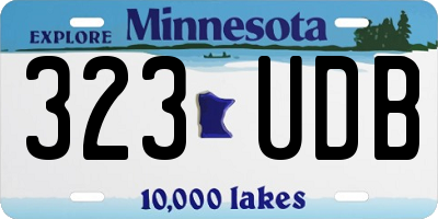 MN license plate 323UDB