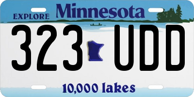 MN license plate 323UDD