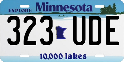 MN license plate 323UDE