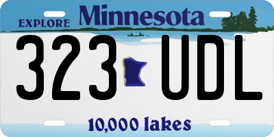 MN license plate 323UDL