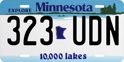 MN license plate 323UDN