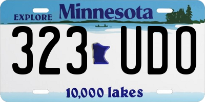 MN license plate 323UDO