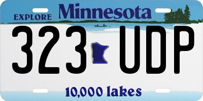 MN license plate 323UDP