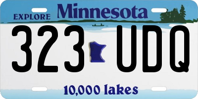 MN license plate 323UDQ