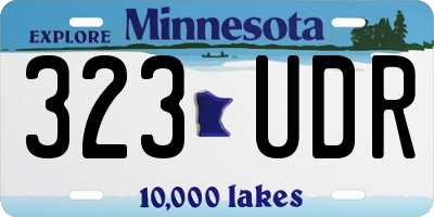 MN license plate 323UDR