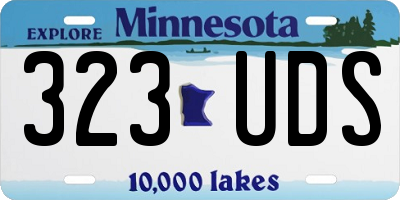 MN license plate 323UDS