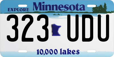 MN license plate 323UDU