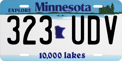 MN license plate 323UDV