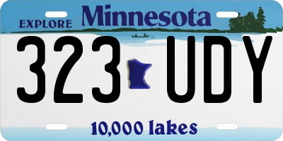 MN license plate 323UDY