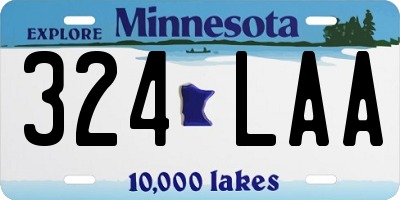 MN license plate 324LAA