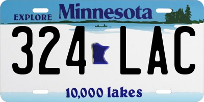 MN license plate 324LAC