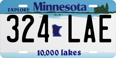 MN license plate 324LAE