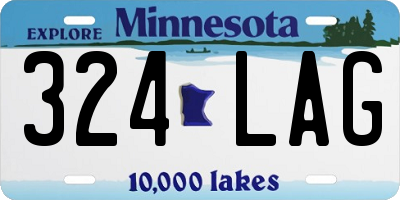 MN license plate 324LAG