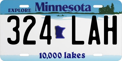 MN license plate 324LAH