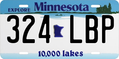 MN license plate 324LBP