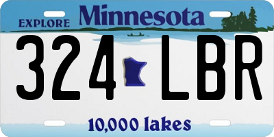 MN license plate 324LBR