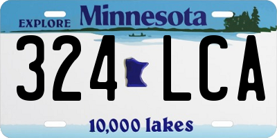 MN license plate 324LCA