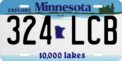 MN license plate 324LCB