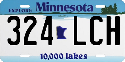 MN license plate 324LCH