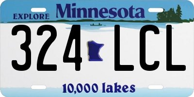 MN license plate 324LCL
